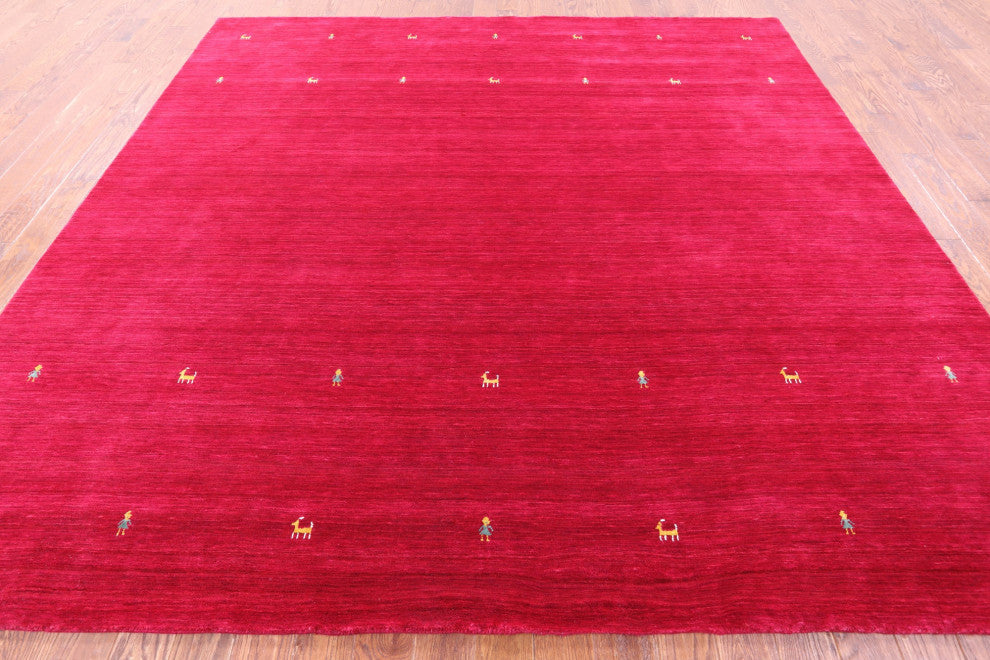 10' Square Persian Gabbeh Handmade Rug - Q15228