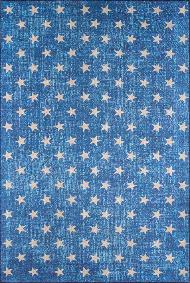 Novogratz District DISTRDIS-7BLU Rug, 7'6"x9'6"