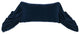 Stella Silk Velvet Long Ruffled Pillow, 26x14", Midnight Blue