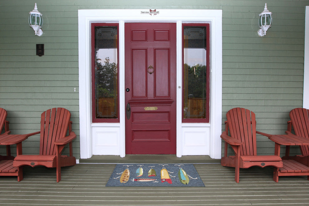 Frontporch Playing Hooky Indoor/Outdoor Rug Gray, Gray, 2'6x4'