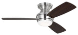 Ikon Hugger LED 44" Ceiling Fan, Brushed Steel