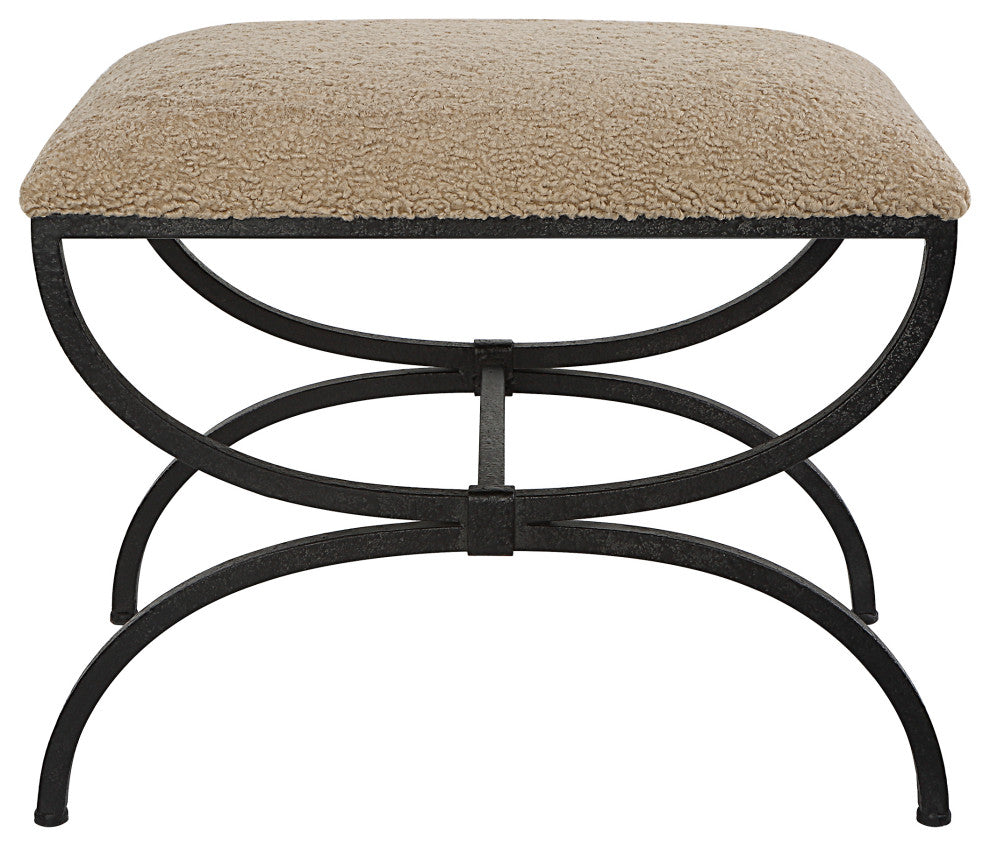 Uttermost Hacienda Plush Latte Small Bench