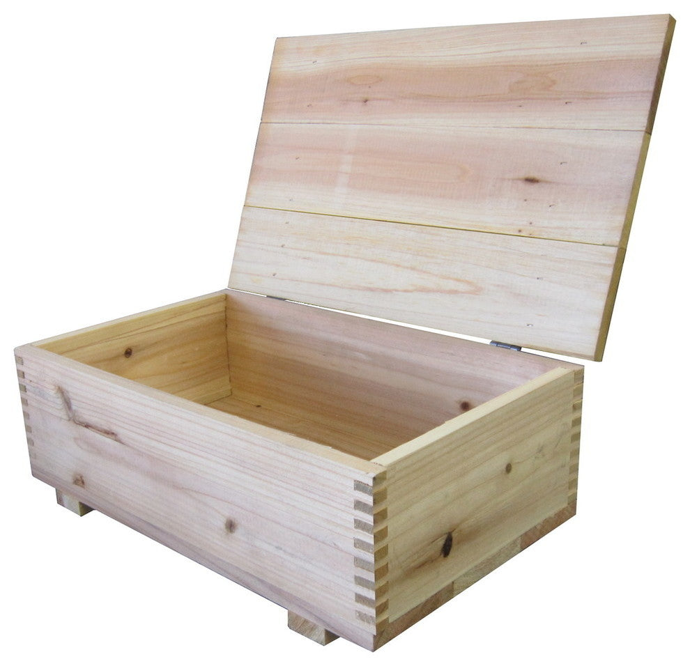 Timber Valley Cedar Storage Box With Lid, Set of 2