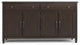 Connaught Solid Wood Large Sideboard Storage Cabinet, Dark Chestnut Brown