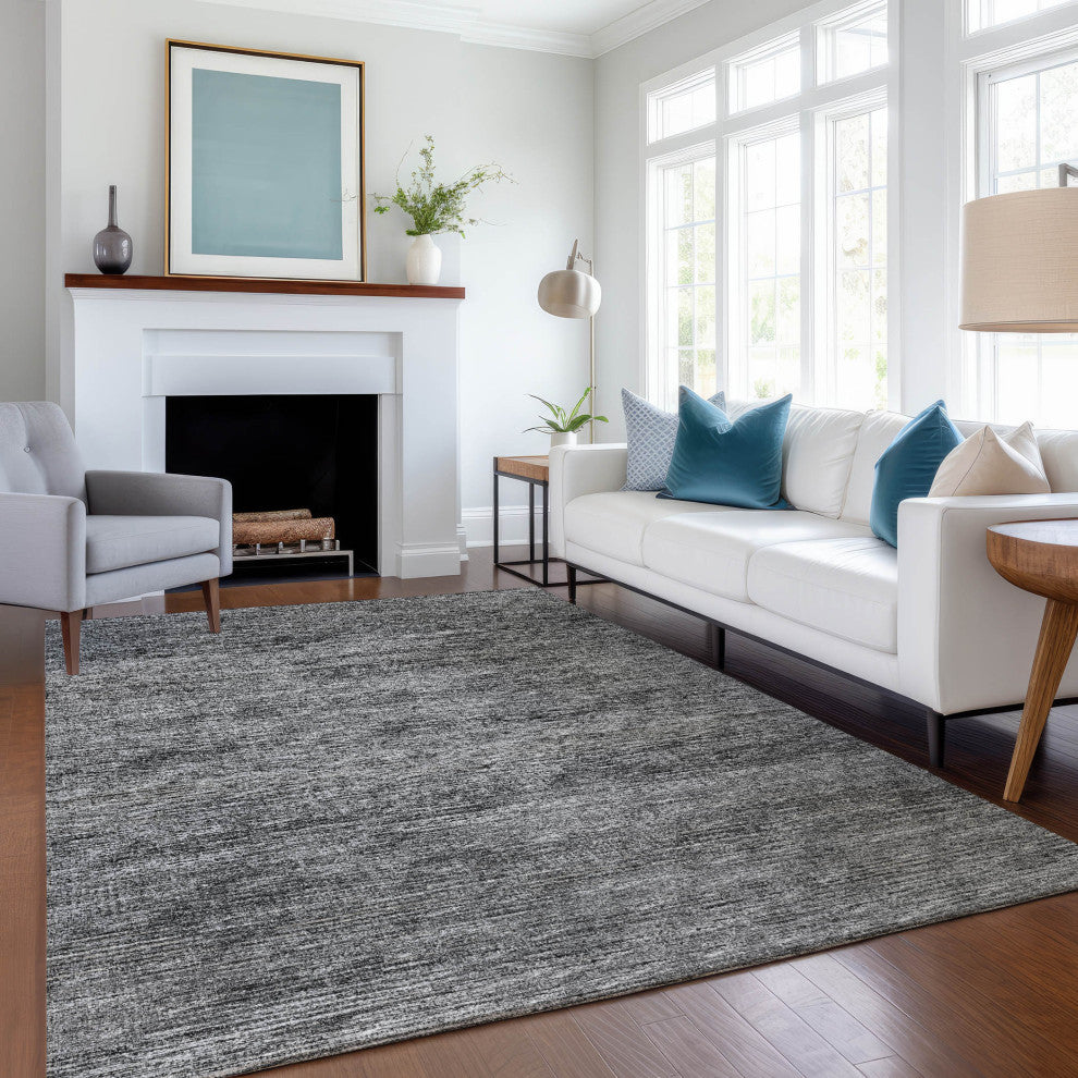 Premium Machine Washable Mayfield AMF32 Gray 9' x 12' Rug