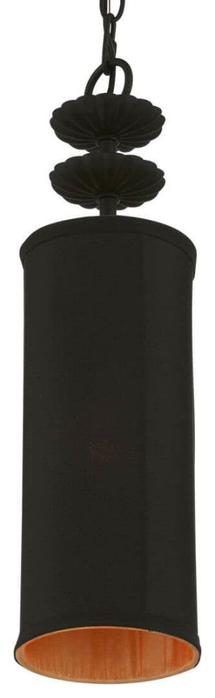 Livex Winchester 1 Light 5" Mini Pendant, Black