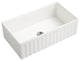 33-inL x 18-inW Farmhouse Apron Front White Ceramic Kitchen Sink