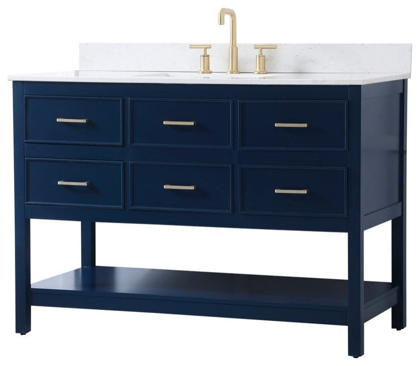Elegant Decor Sinclaire Bathroom Vanity Blue