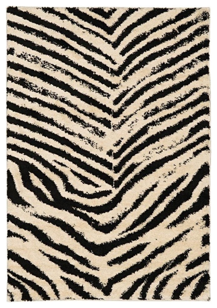 Linon Moroccan Sahara Power Loomed Polypropylene 8'x10' Rug in Ivory