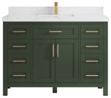 Cambridge 48 Single Sink Bath Vanity in Pewter Green 2" Empira Quartz