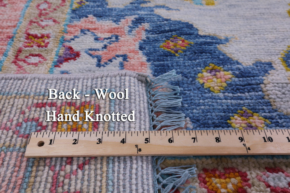 Handmade Turkish Oushak Wool Rug 9' 4" X 12' 0" - Q14816