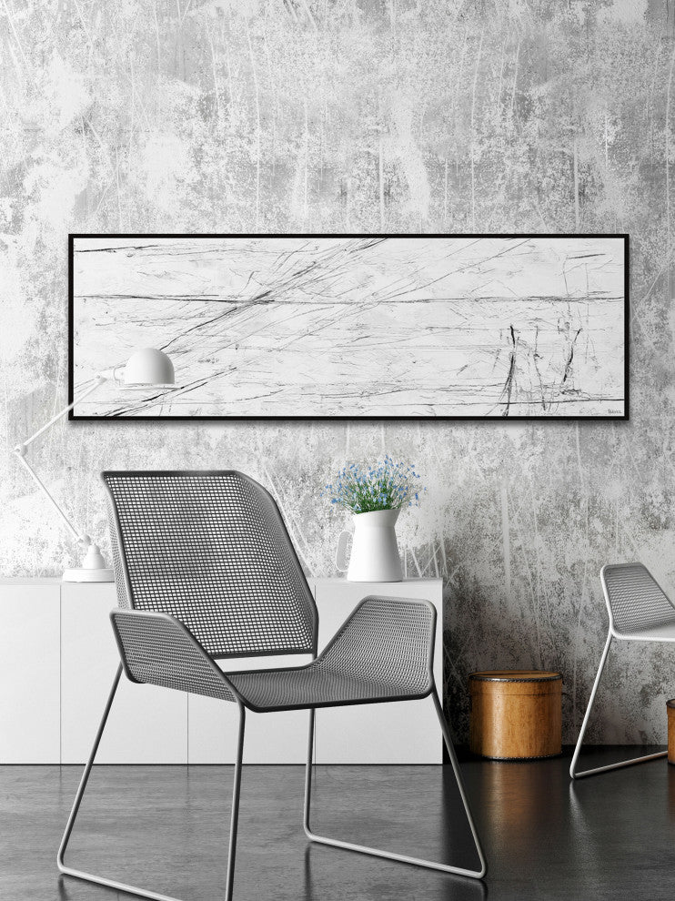 "Early Dawn" Floater Framed Painting Print on Canvas, 45x15