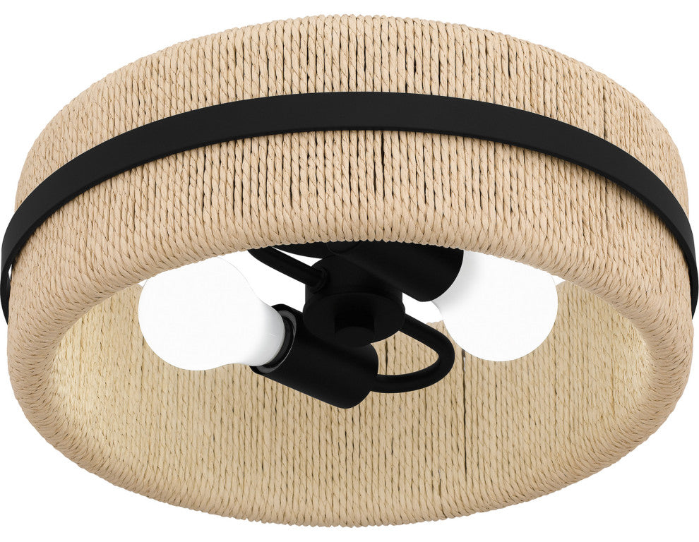 Quoizel QFL6220 Maeve 2 Light 14"W Flush Mount Drum Ceiling - Matte Black