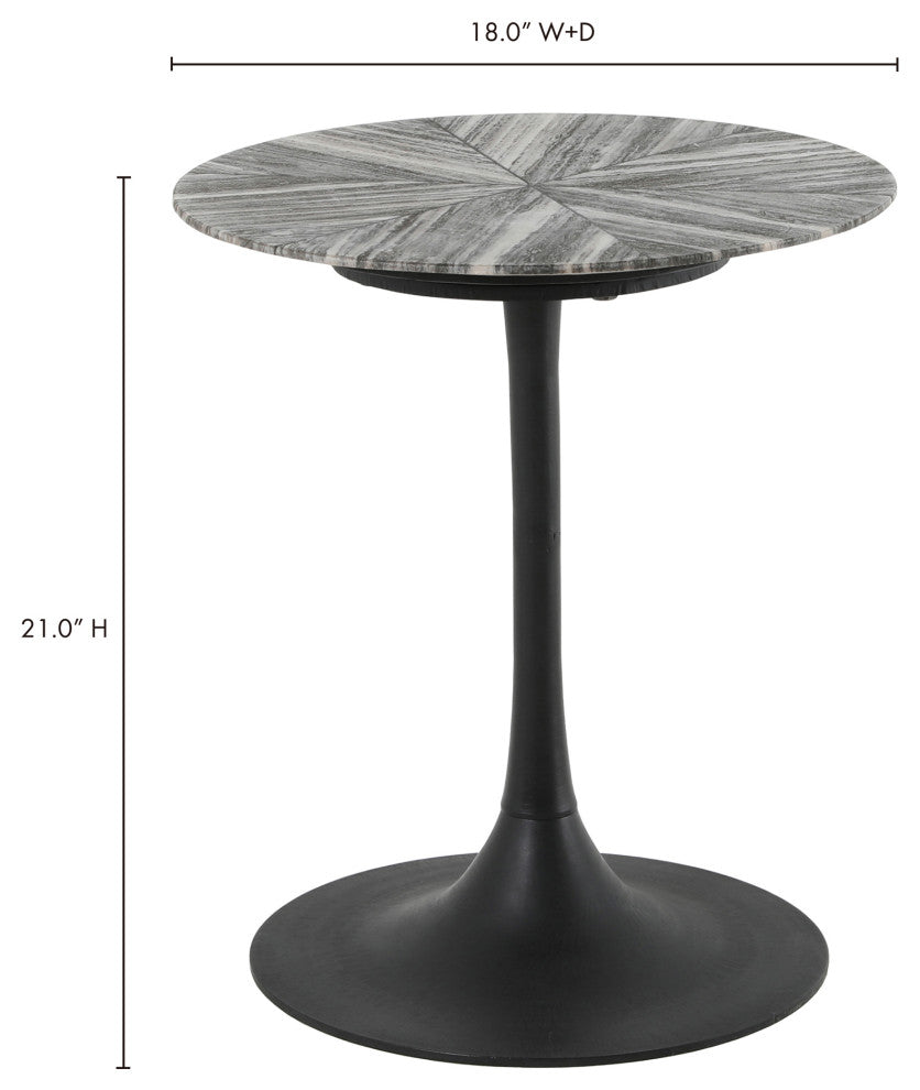Contemporary Nyles Marble Accent Table - Multicolor
