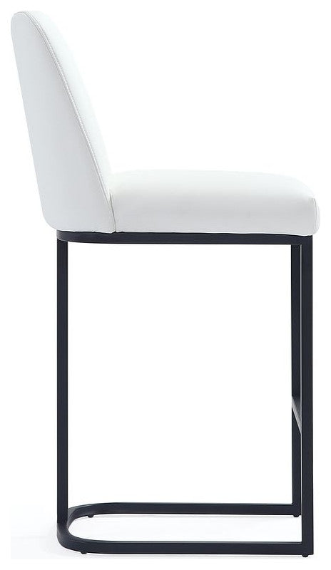 Manhattan Comfort Serena Counter Stool, White, Set of 3