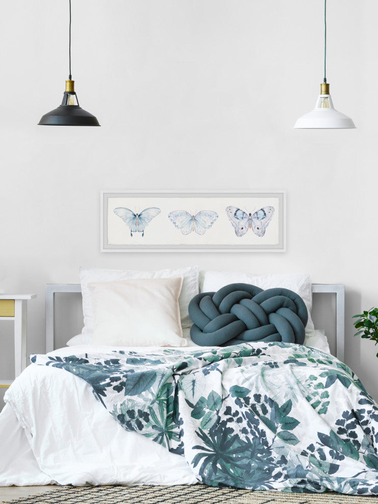 "Butterfly Madness" Framed Painting Print, 30x10