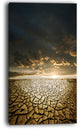 "Drought Land Under Cloudy Skies" Modern Landscape Wall Art Canvas, 16"x32"