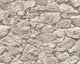Faux Textured Wallpaper, Stones, Beige Gray, One Roll
