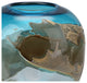 Contemporary Mystic Blue Vase Globe - Blue