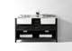 Hayley Bathroom Vanity Set, Black Onyx, 60"
