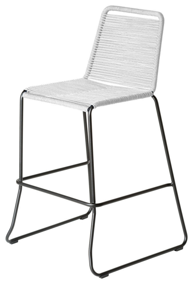 Barclay Bar Stool, White Cord
