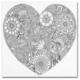 Hello Angel 'Love Heart' Canvas Art, 35x35
