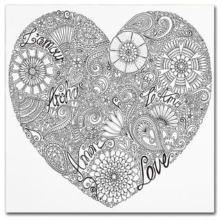 Hello Angel 'Love Heart' Canvas Art, 35x35