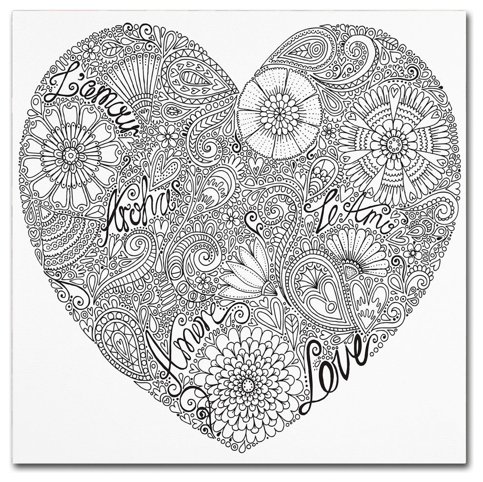 Hello Angel 'Love Heart' Canvas Art, 35x35