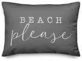 Beach Please Outdoor Lumbar Pillow