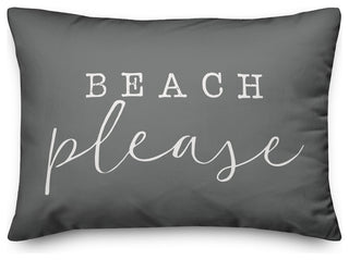 Beach Please Outdoor Lumbar Pillow