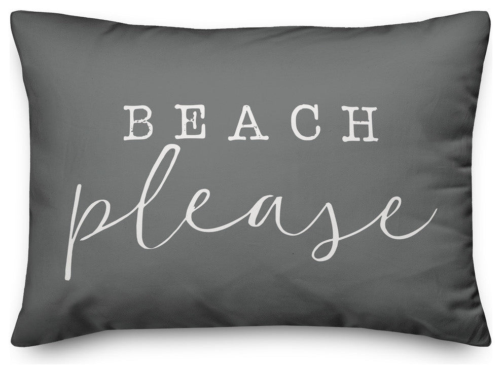 Beach Please Outdoor Lumbar Pillow