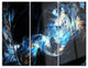 "Colored Smoke Blue" Digital Metal Wall Art, 3 Panels, 36"x28"