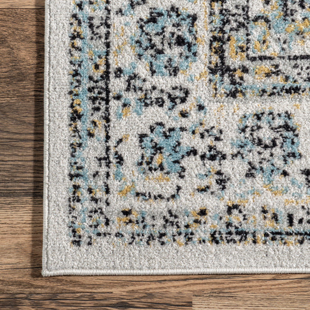Nuloom Traditional Medallion Verona Rug, Grey 3'x5'