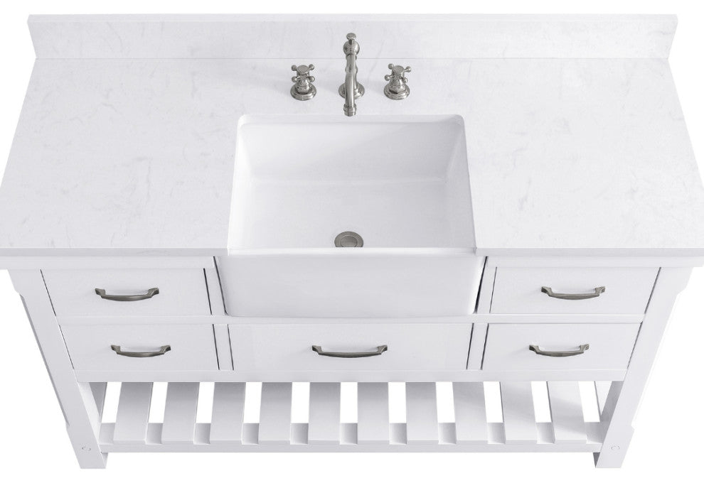 Wesley 54" Bathroom Vanity, White