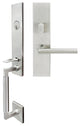 Frankfurt Lever, Mortise Entry Handleset, Right Hand, Satin Stainless Steel