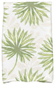 18"x30" Spike and Stamp, Floral Print Kitchen Towel, Green