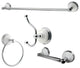 Kingston Brass 4-Piece Bathroom Accessory Set, Polished Chrome