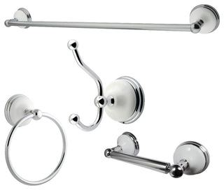 Kingston Brass 4-Piece Bathroom Accessory Set, Polished Chrome