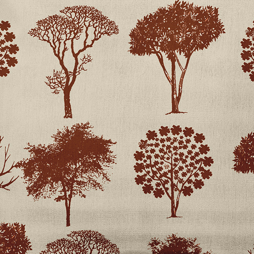 18" x 18" Field of Trees Indoor/Outdoor Polyester Throw Pillow, Oak