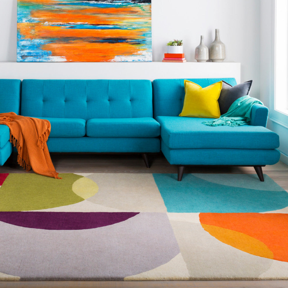 Surya Scion SCI-28 Modern Area Rug, Burnt Orange, 8' x 11' Rectangle