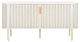 Safavieh Tealla Sideboard/Media Stand, Bleached White/Gold
