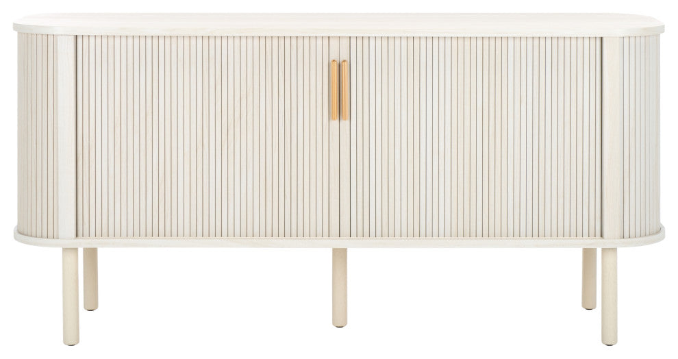 Safavieh Tealla Sideboard/Media Stand, Bleached White/Gold
