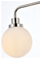 Helen 4-Light Bath Sconce, Polished Nickel With Frosted Shade