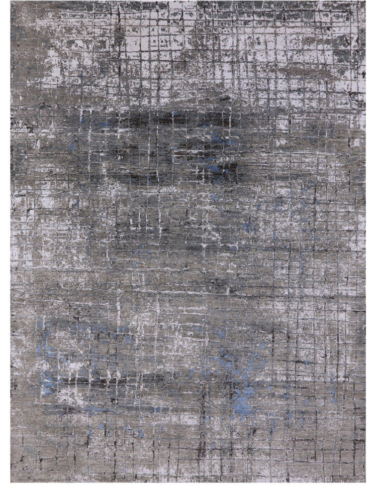 Abstract Handmade Wool and Silk Rug 8' 11" X 12' 1" Q8546