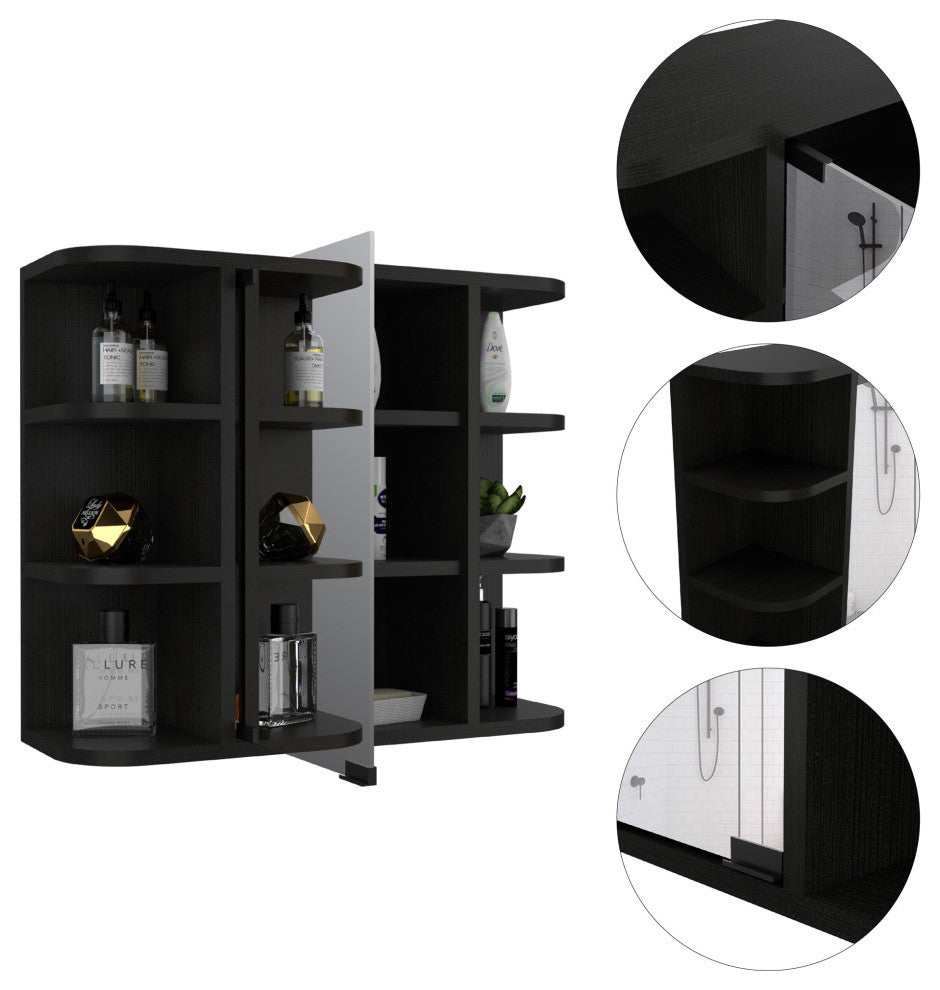Valdez Medicine Cabinet, Black