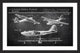 "Historical Airplane" Framed Painting Print, 18"x12"