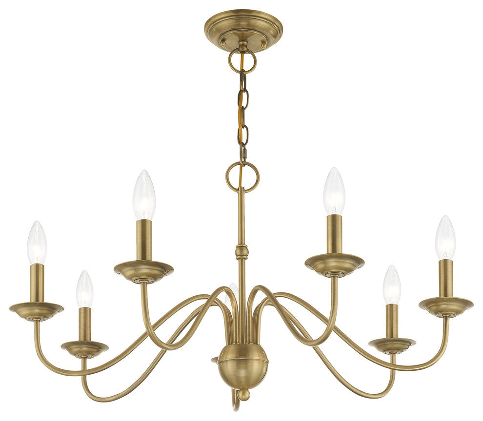 Traditional Chandelier, Antique Brass