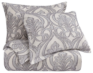 Nicole Damask Comforter Set, Super Queen, 3PC