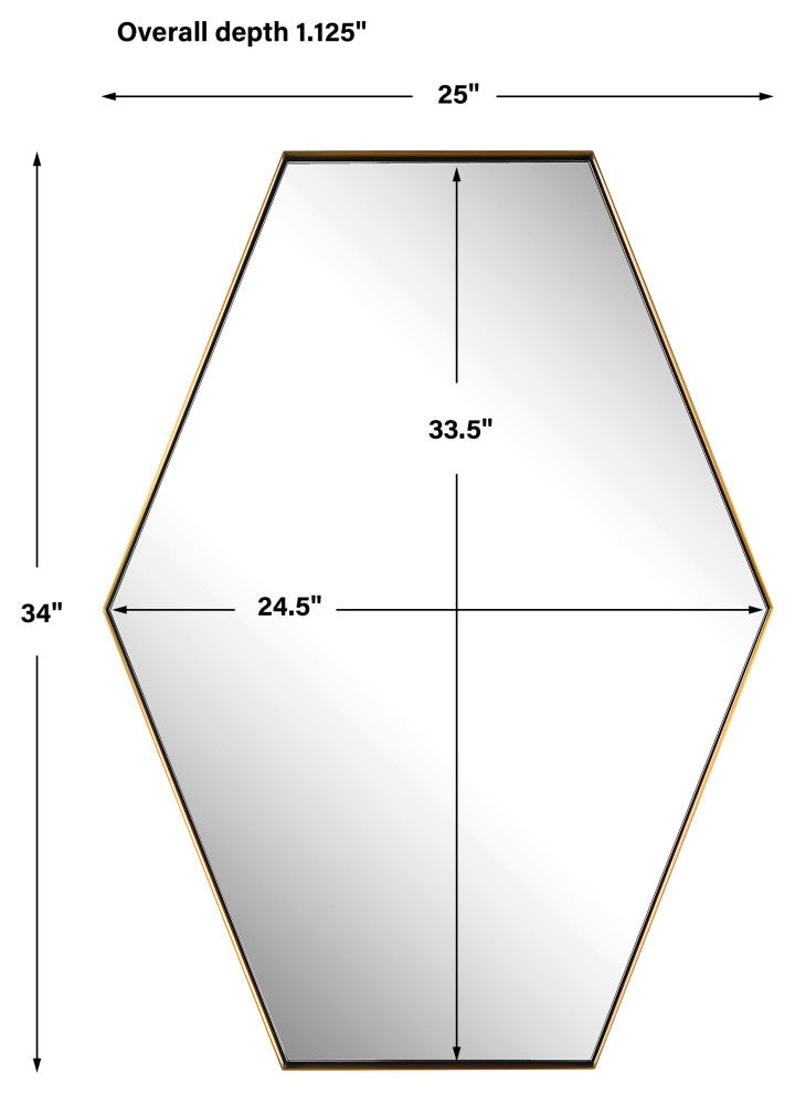 Uttermost Ankara Brass Hexagon Mirror