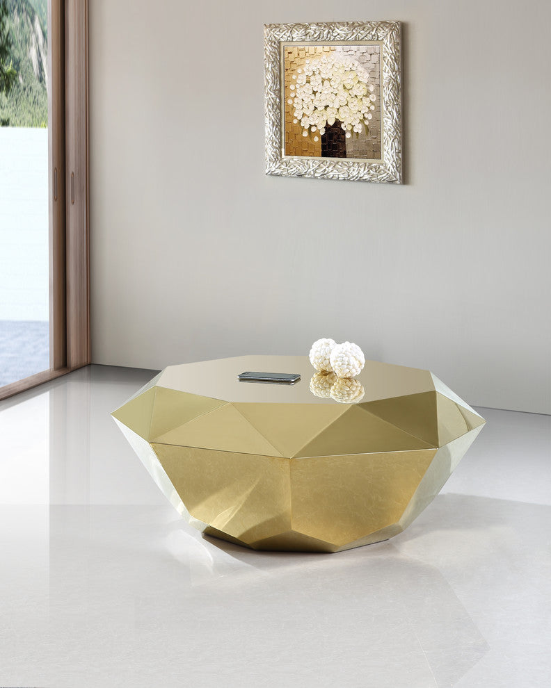 Gemma Coffee Table, Gold